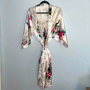 Bride silky robe